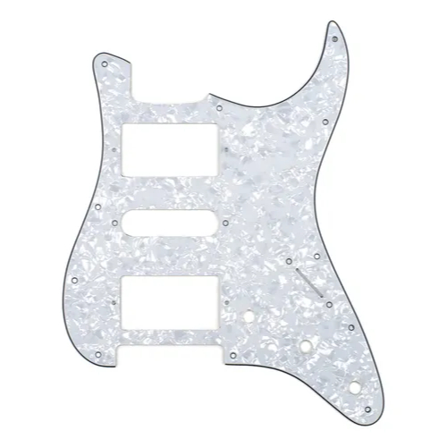 Escudo Para Guitarra Stratocaster HSH Branco Perolado 3 Ply