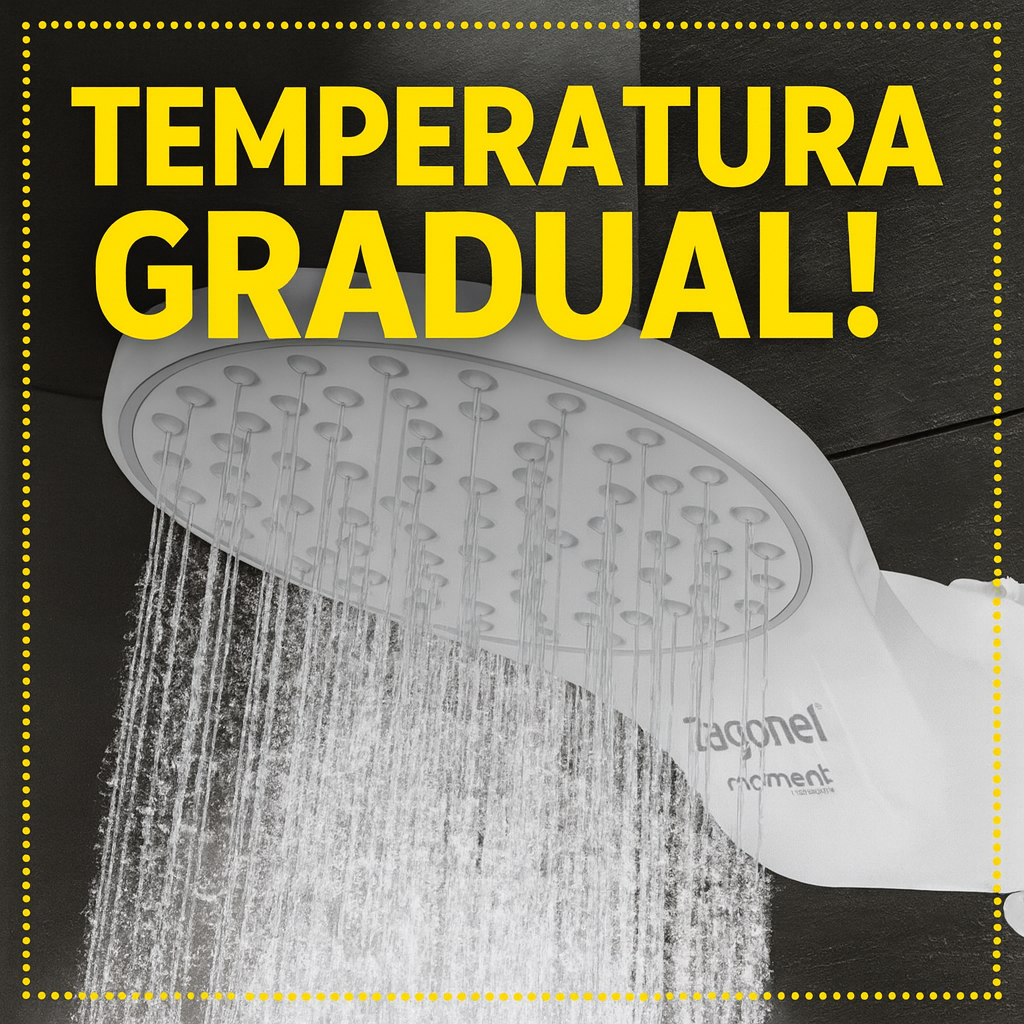 Chuveiro Elétrico Zagonel Moment 4 Temperaturas Jato Forte Econômico e Moderno Banho Relaxante