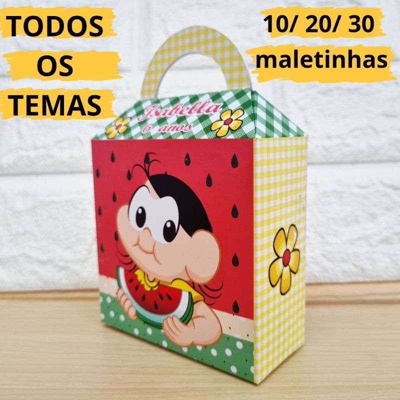 30 Caixinha Personalizada Todos os Temas Lembrancinhas Festa Infantil Decoração Aniversário Magali