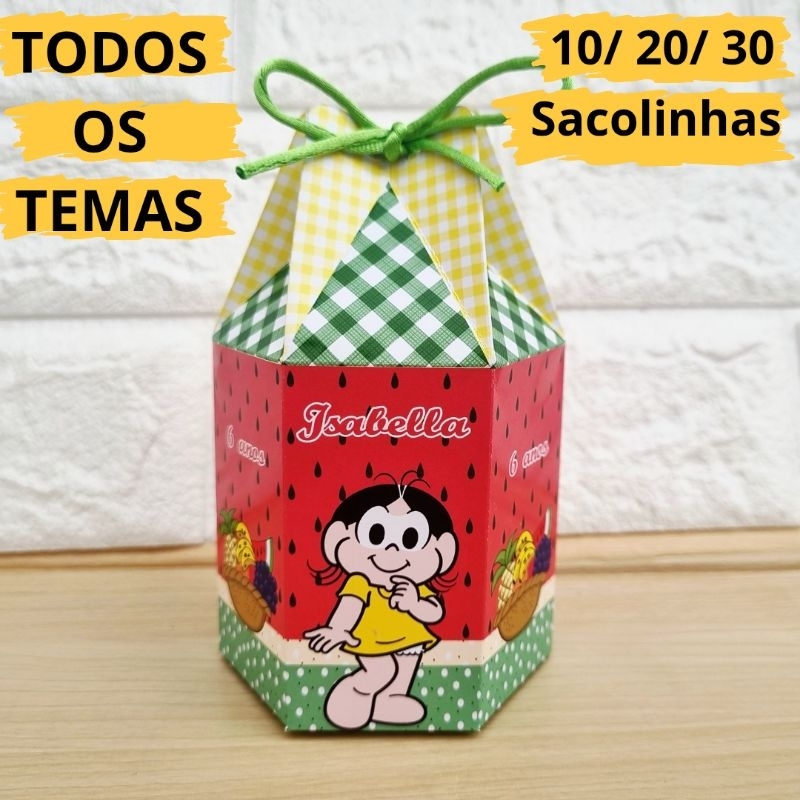 30 Caixinha Personalizada Todos os Temas Lembrancinhas Festa Infantil Decoração Aniversário Magali