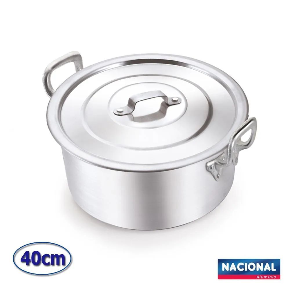 Caçarola Panela para Restaurante Industrial N 40 23,5 Litros Alumínio Nacional em Oferta na Shopee