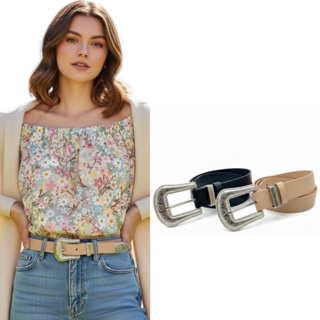 Kit 2 Cinto Feminino 3cm Fivela Country Boiadeira Moda Atual Inverno Verão 2.5cm - Amanda em Oferta na Shopee