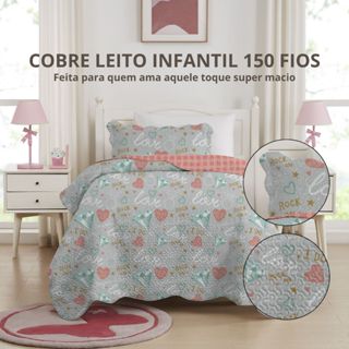 Colcha Cobre Leito Infantil Menina Menino Solteiro 2 Peças Estampas Exclusivas Matelassê Bouthis em Oferta na Shopee