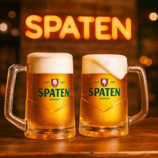 Jogo De 2 Canecas Spaten de Vidro Para Cerveja Caneca Chopp 400mL - Ruvolo em Oferta na Shopee