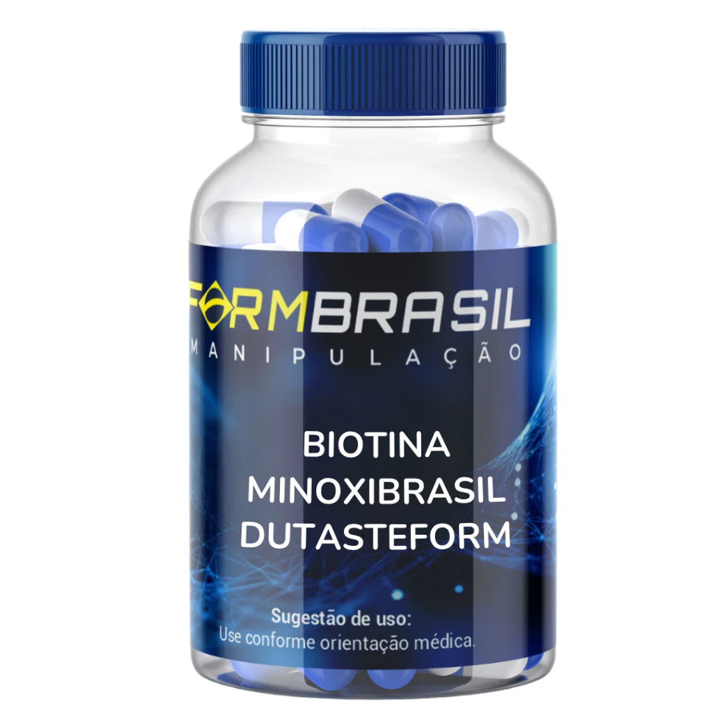 Fórmula para queda e crescimento capilar- biotina 10mg dutasteform 0.5mg brasilminox 2.5mg em capsulas