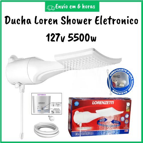 Ducha Chuveiro Loren Shower Eletrônica 127v 5500w Lorenzetti