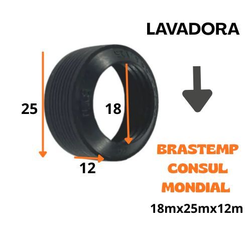 Retentor Vedação Tubo Lavadora Brastemp Mondial ( NOVO)