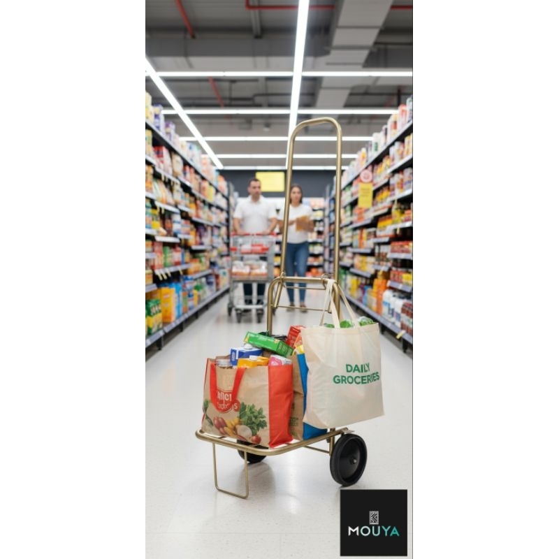 Carrinho De Mão Para Carga Dobrável Resistente Com Rodas Reforçadas em Oferta na Shopee