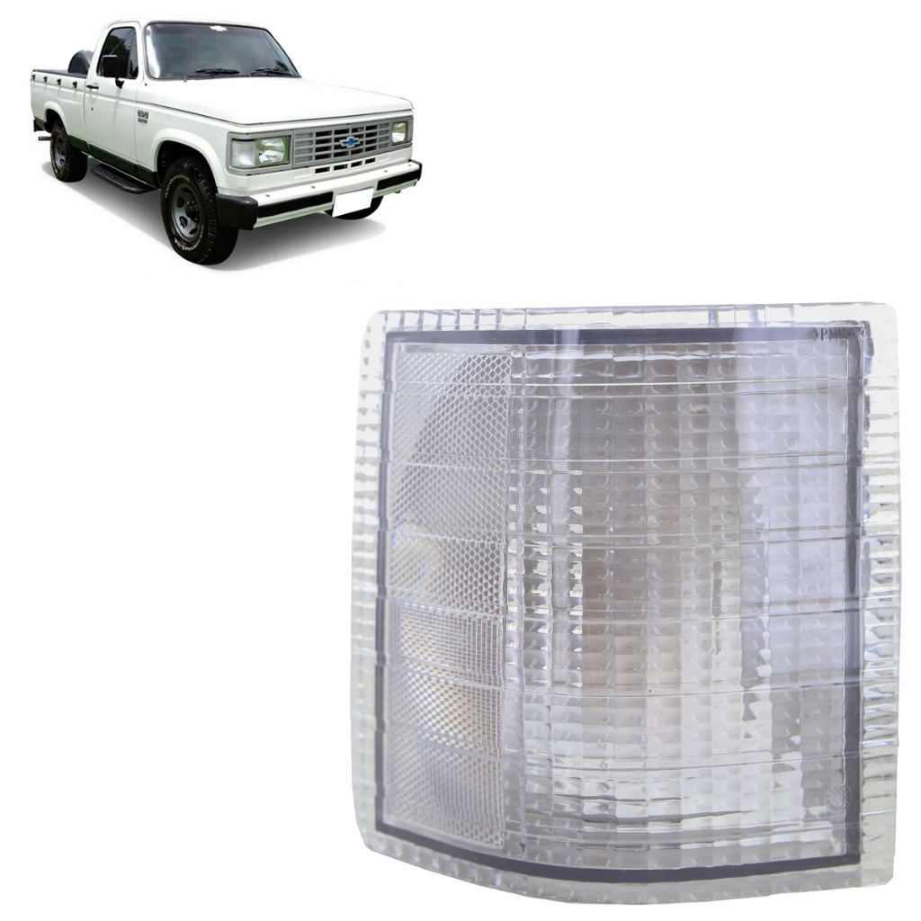 Pisca Seta Dianteira D20 1986 1987 1988 1989 1990 1991 1992 Cristal Lente Estriada Acrilico