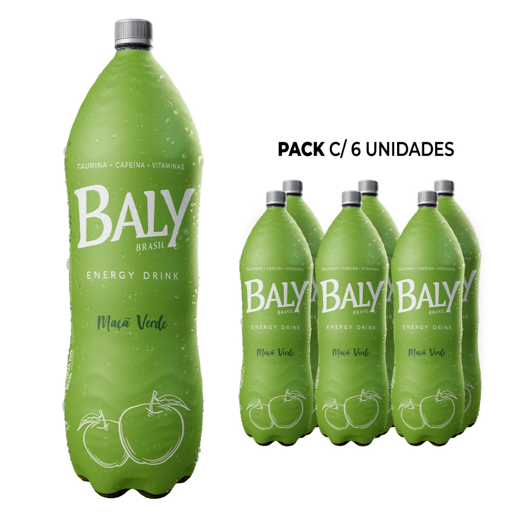 Imagem Pack Energético Baly Energy Drink Maçã Verde 2l