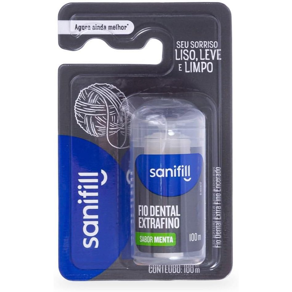 Fio Dental Sanifill Extra Fino 100m Com 1 Unidade em Oferta na Shopee