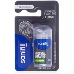 Fio Dental Sanifill Extra Fino 100m Com 1 Unidade