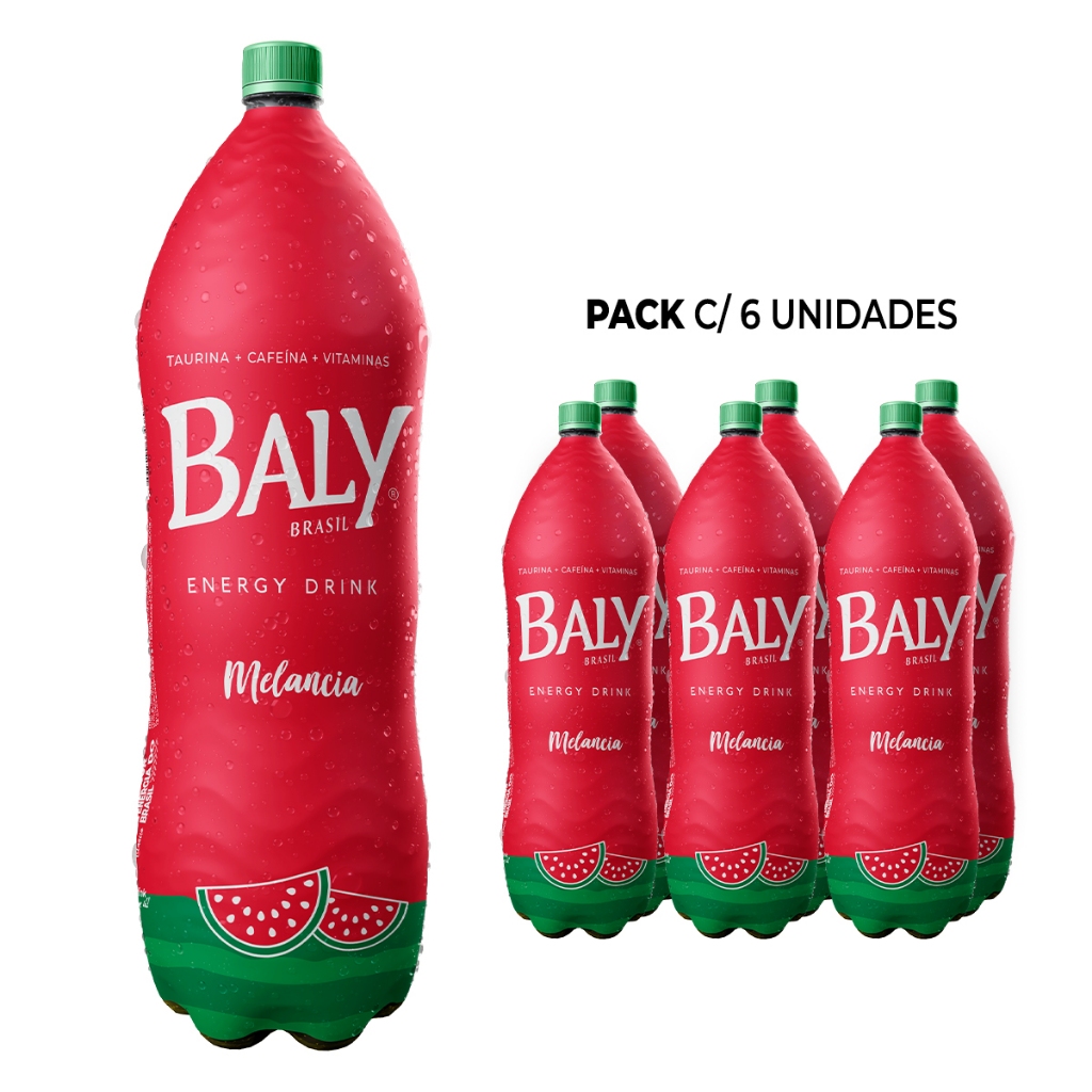 Imagem Pack Energético Baly Energy Drink Melancia 2l
