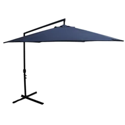 Ombrelone Guarda Sol Suspenso 3,0m Com Base Lateral Azul