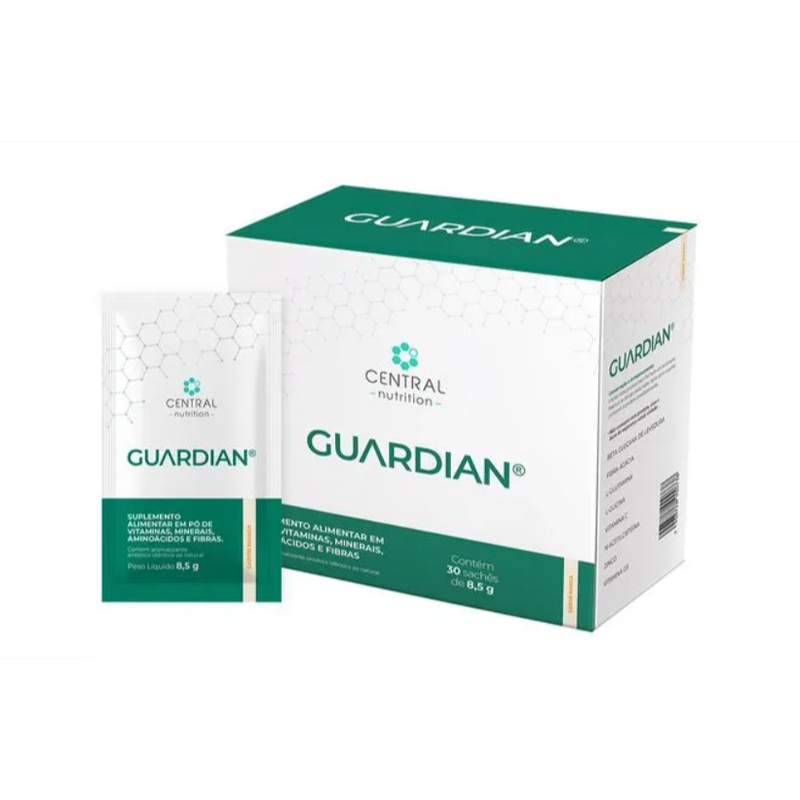 Guardian Suplemento Em Pó Vitaminas Minerais Fibras 8,5g 30 Sachês Sabor Manga - Central Nutrition