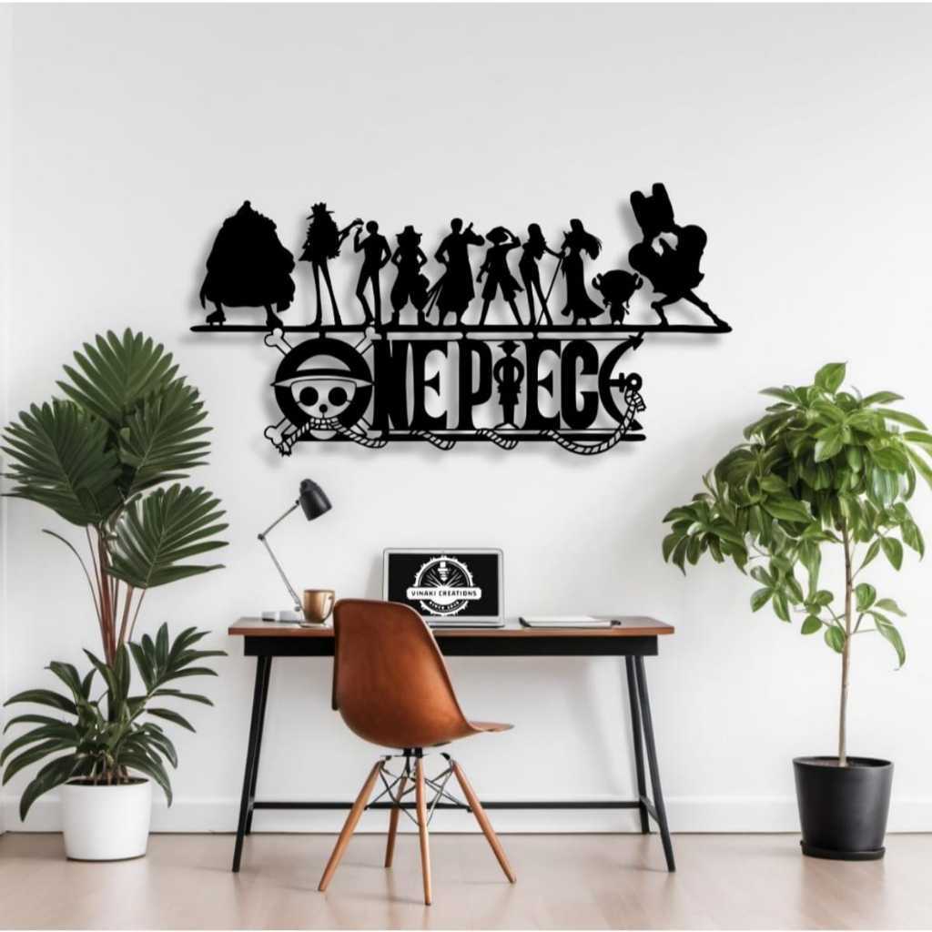 Quadro Decorativo Vazado One Piece e os Piratas