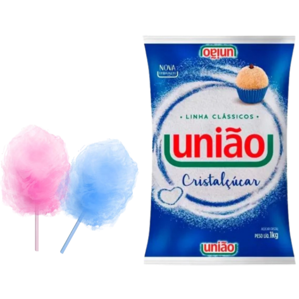 Açúcar cristalçúcar para algodão doces docinhos e receitas 1kg União em Oferta na Shopee