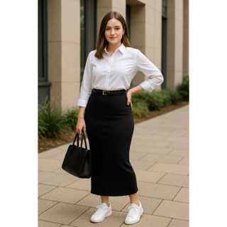 TETELESTAI - SAIA LAPIS MODA EVANGELICA MODA FEMININA promoção em Oferta na Shopee