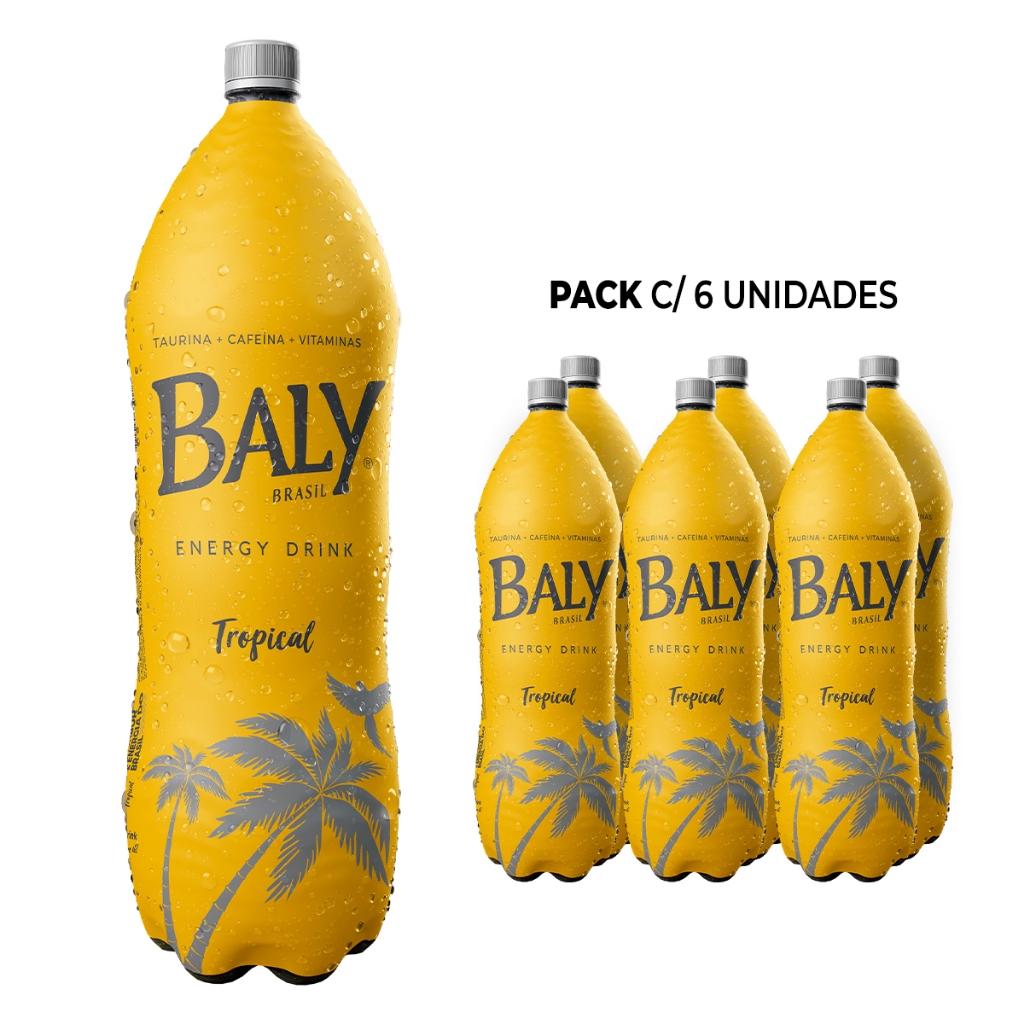 Pack Energético Baly Energy Drink Frutas Tropicais 2l em Oferta na Shopee