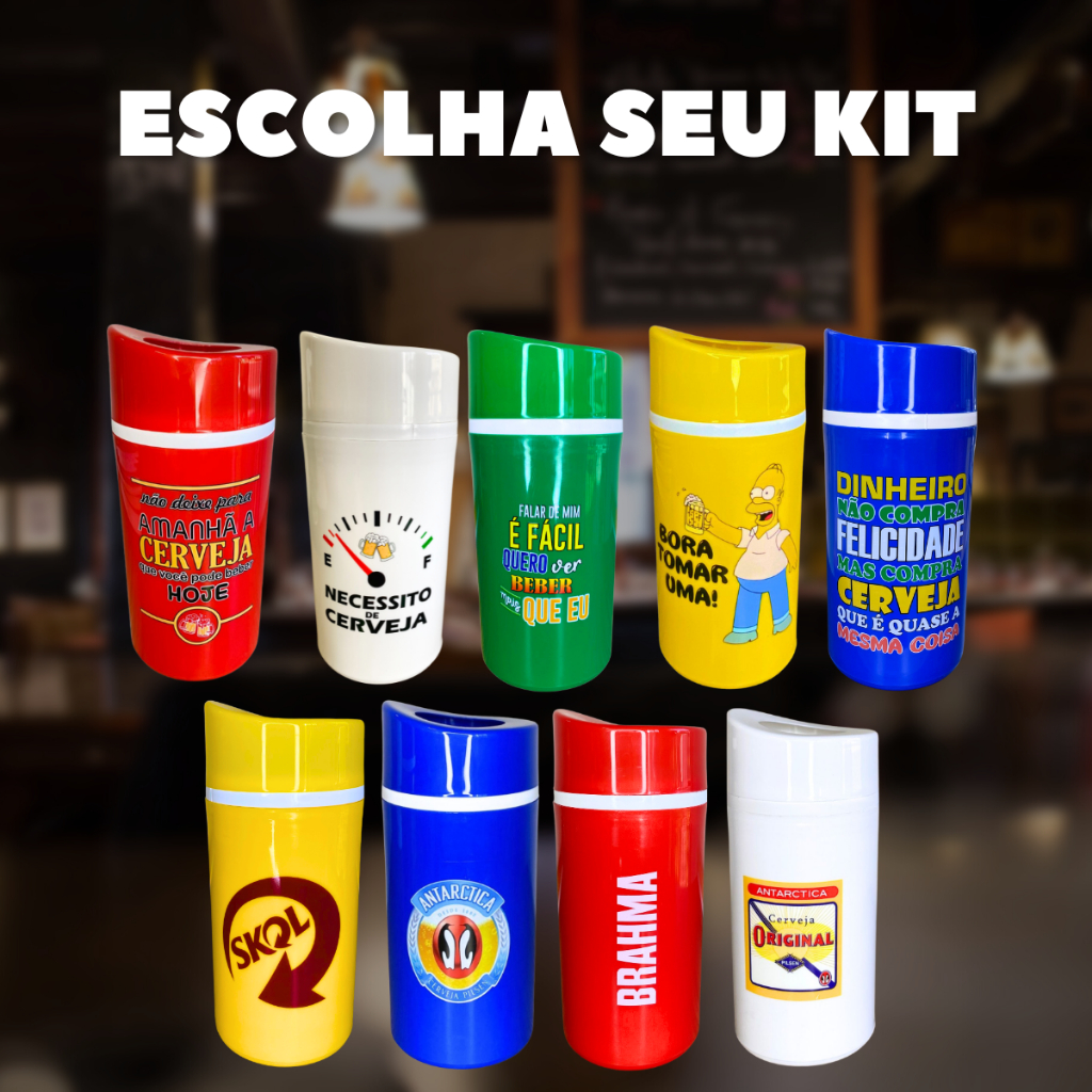 3 PORTA GARRAFA SUPORTE CERVEJA 600ML PERSONALIZADOS em Oferta na Shopee