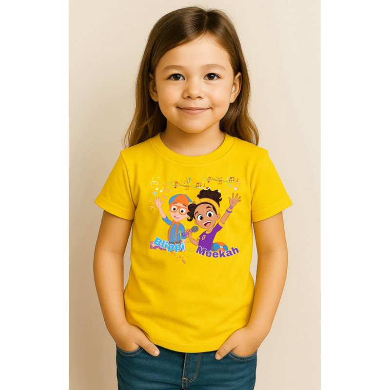 Camiseta Infantil Meekah Blippi  unissex | Roupinha Infantil 100% Algodão Estampa Divertida em Oferta na Shopee