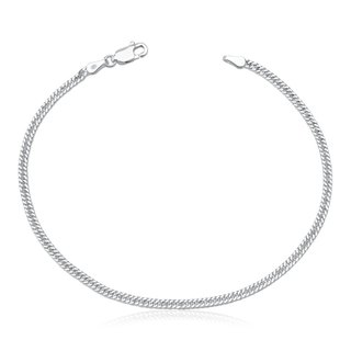 Pulseira Masculina de Prata 925 Grumet Dupla com 2mm e 21cm