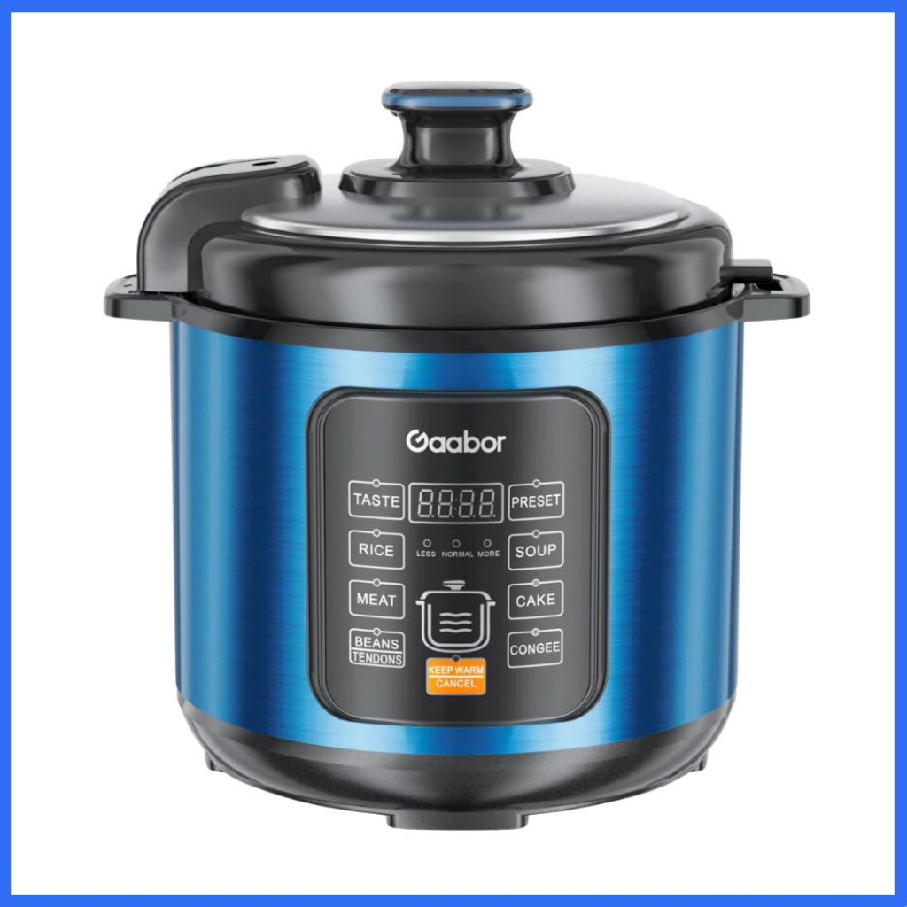 Imagem Panela Pressão Elétrica Gaabor 6L | Inox | 1000W | 8 Funções | Multifuncional | Digital