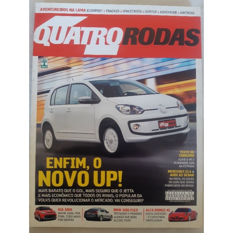 Revista Quatro Rodas FEVEREIRO de 2014 Edição n° 653 – UP!  BMW 320i flex. Mercedes CLA x Audi A3 sedan. Grand Cherokee