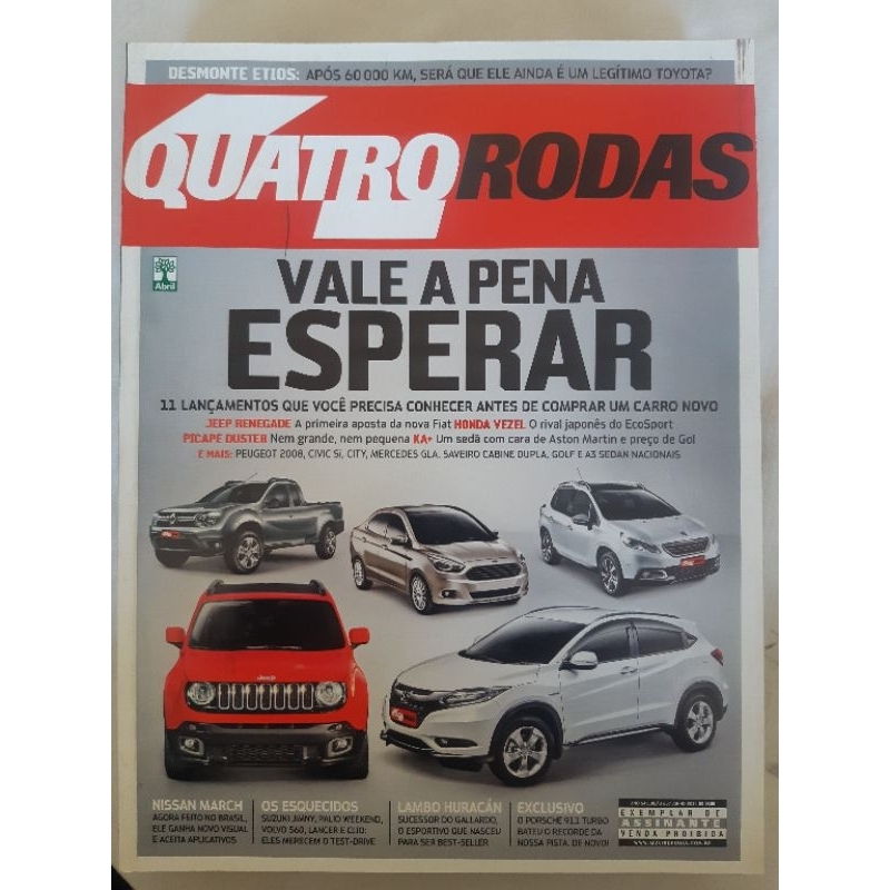Revista Quatro Rodas JUNHO de 2014 Edição n° 657 – HR-V. Ka+. Saveiro CD. Civic Si. Etios. Suzuki Jimny. Lancer. Huracán