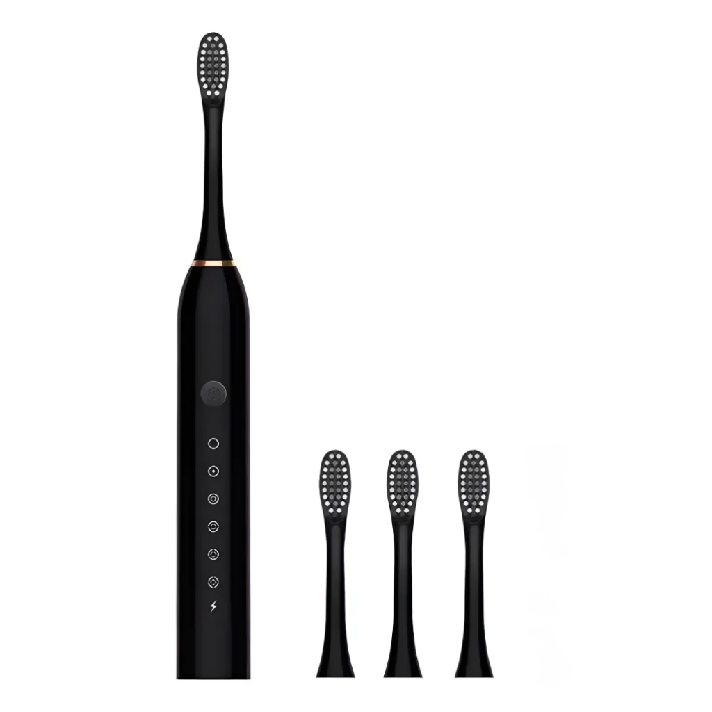 Escova De Dentes Elétrica Ultrassônica Recarregável 4 Cabeça