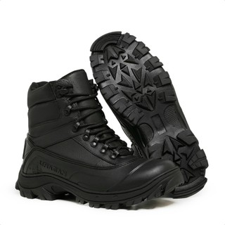 Coturno Militar Bota Masculina Em Couro Legitimo Impermeavel Tatica Motoqueiro Proteção