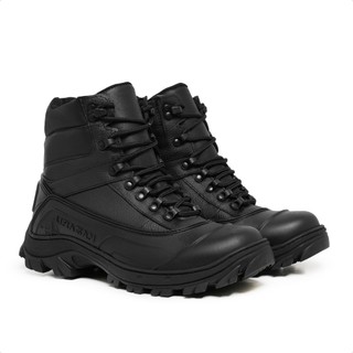 Bota Tática Militar Masculina Couro Legítimo Impermeável com Proteção Motoqueiro
