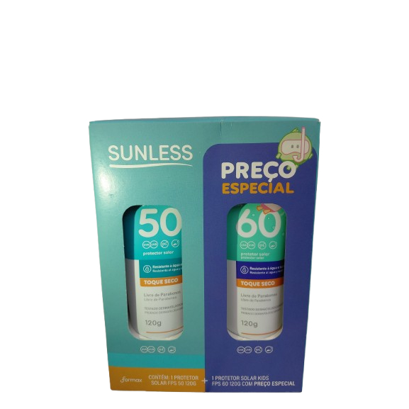 SUNLESS KIT PROTETOR SOLAR FPS 50 E 60 120G CADA