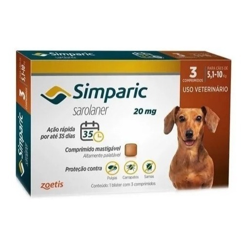 Simparic 5 a 10kg 3 Comprimidos: Onde Comprar | BuscaProdutos
