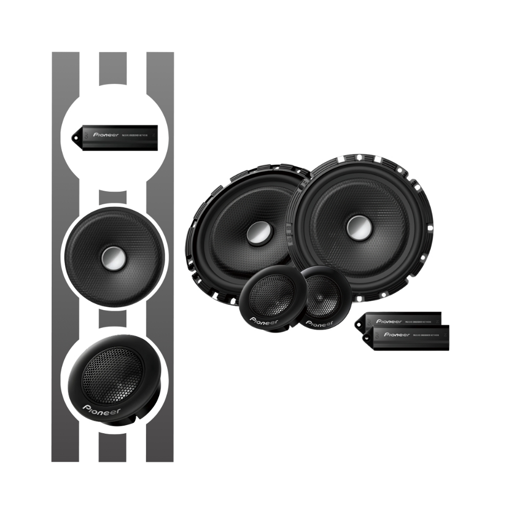 Alto Falante Ts C1730br Tweeters Crossover 2 Vias Pioneer