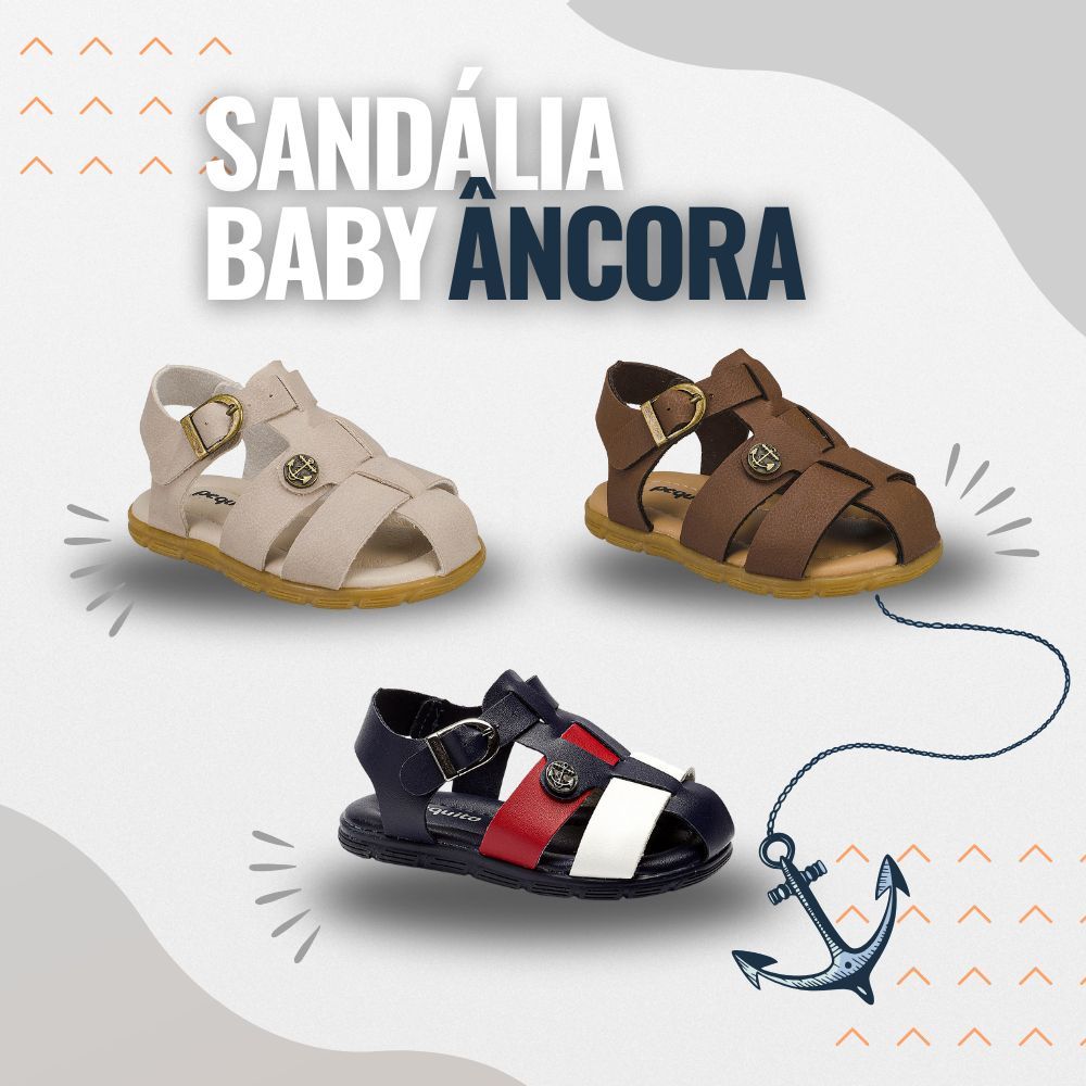 Sandália Baby Menino Âncora Verão Pequito em Oferta na Shopee