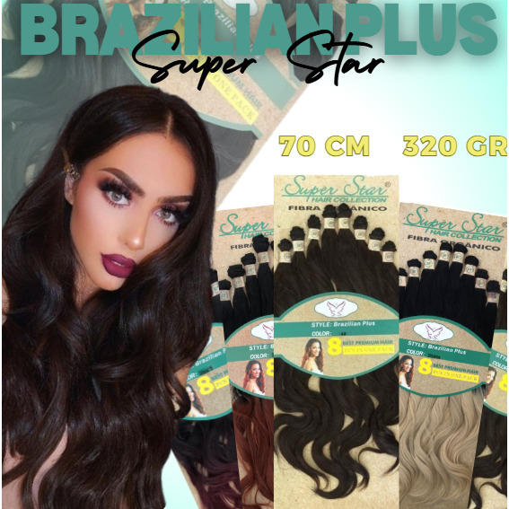 Cabelo Orgânico Brazilian Plus Max Original Super Star 80cm - 360 Gramas