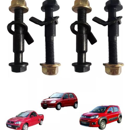 04 Parafuso de Cambagem M12 Para Gm/VW/Fiat 12 MM Ajusta Cambagem