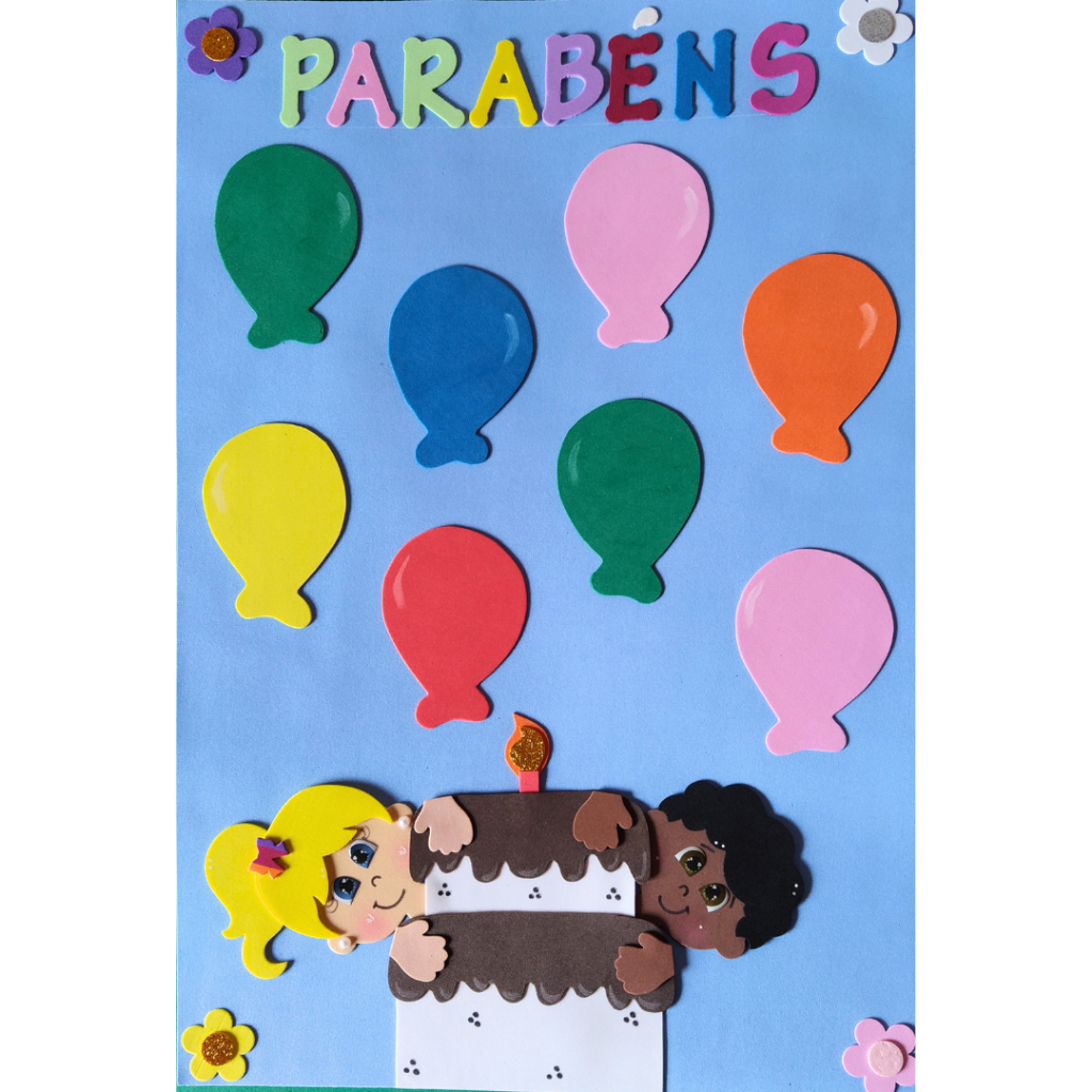 Painel Aniversariantes Feito Com E.V.A. em Oferta na Shopee