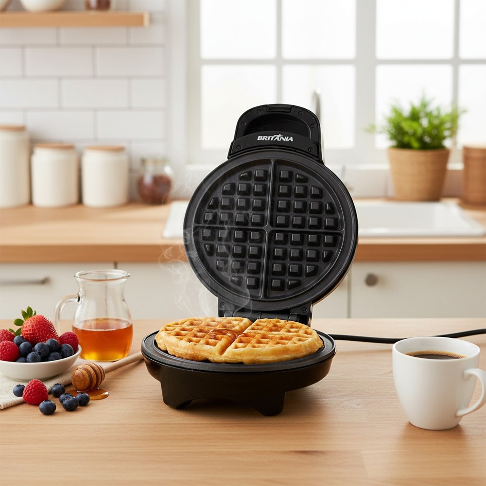 Máquina de Waffle Britânia Golden 850W Cinza