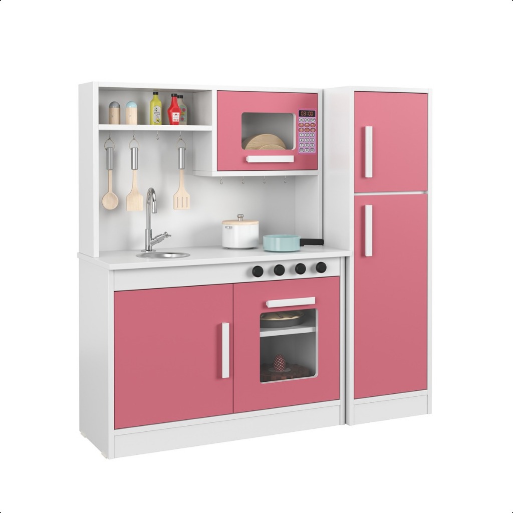 Kit Cozinha Infantil Binquedo Criança com Fogão, Pia e Microondas — R$ 349,90 em Shopee, 19% OFF