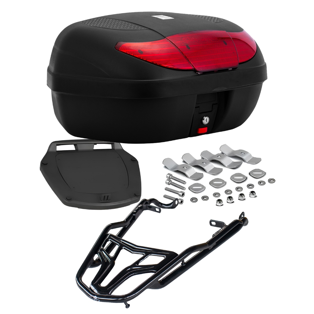 Kit Báu Bagageiro Moto Pop Ed 110 2015 A 2025 Alongado Completo Com Base