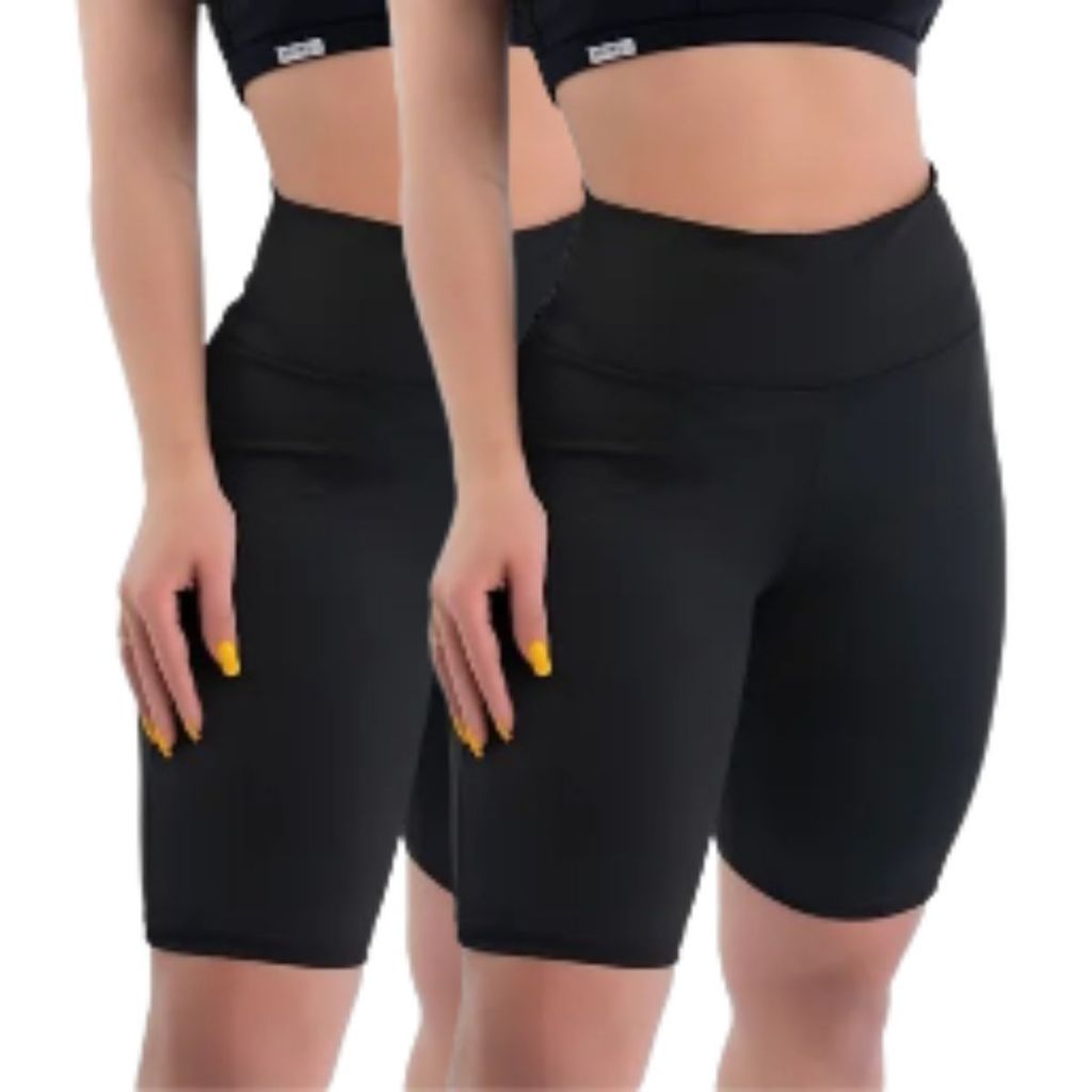 Kit 2 Bermudas Legging Feminina Suplex Ciclista Até O Joelho em Oferta na Shopee