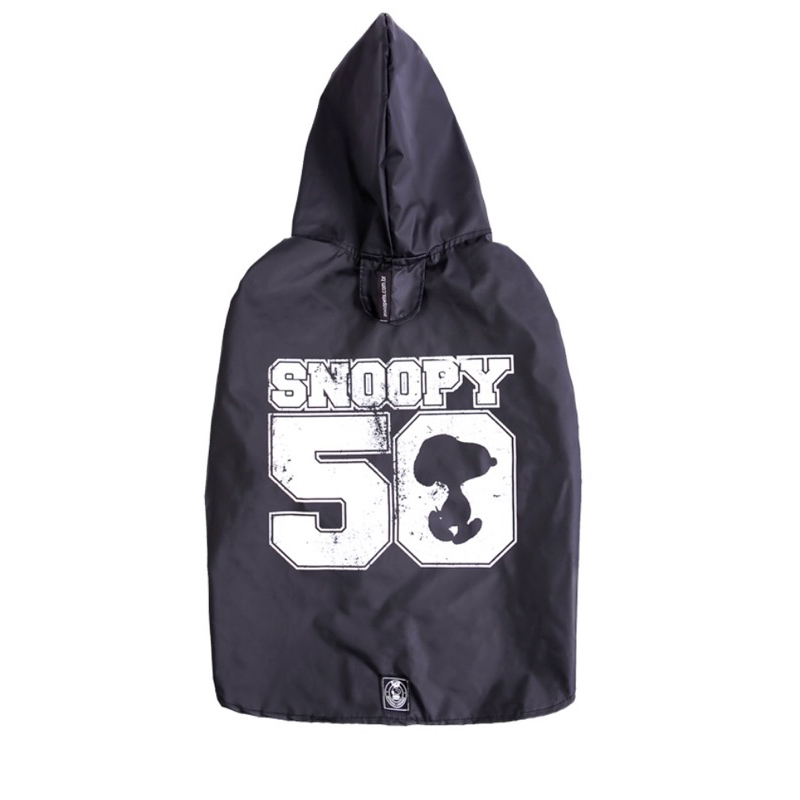 Capa de Chuva Zooz Pets Snoopy Preta para Cães