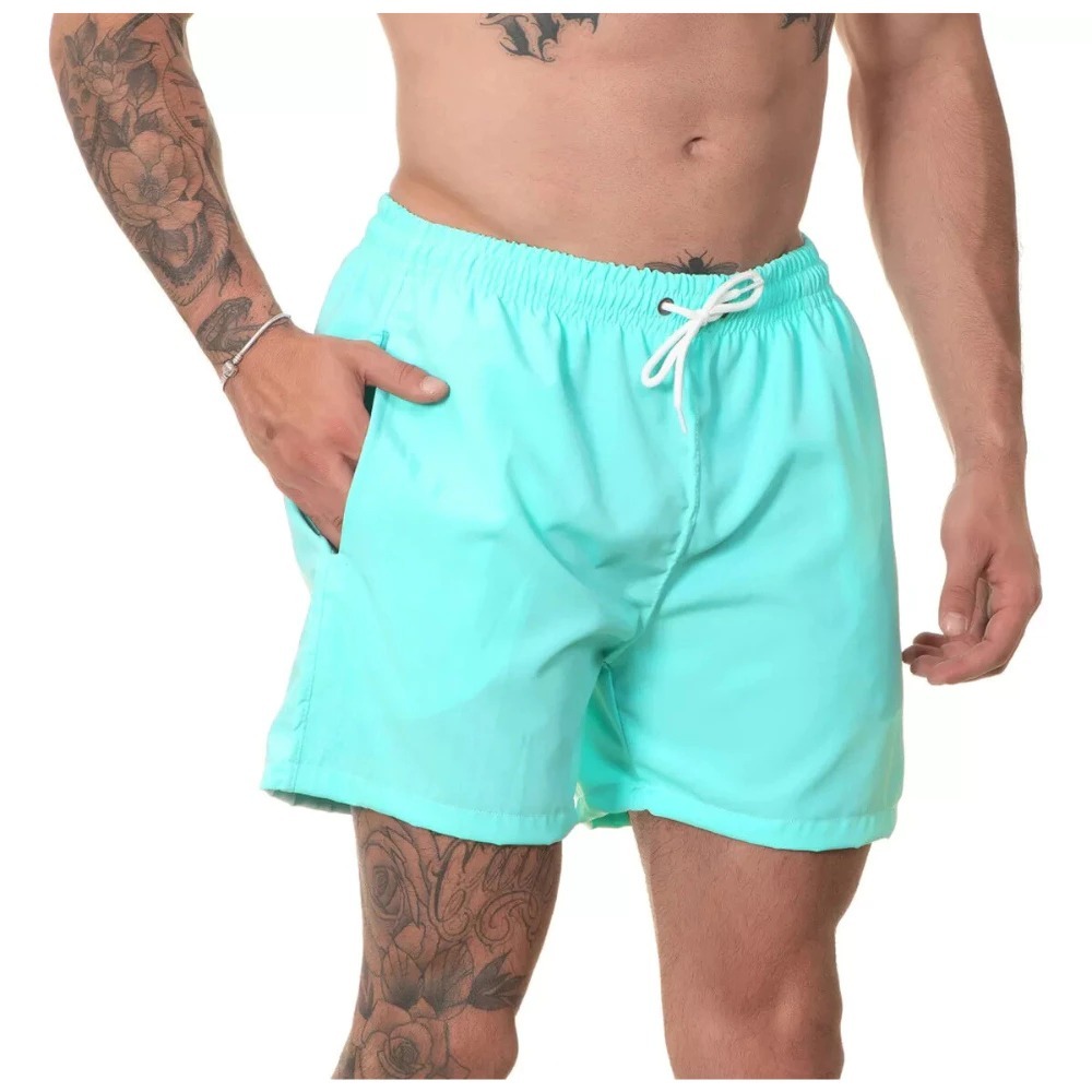 bermuda masculina mauricinho shorts tactel academia praia piscina corrida verão