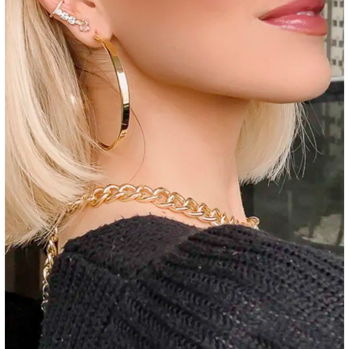 Brinco de Argola Nova Tedência Fio Quadrada Folheado 925/Antialérgico-1770 em Oferta na Shopee