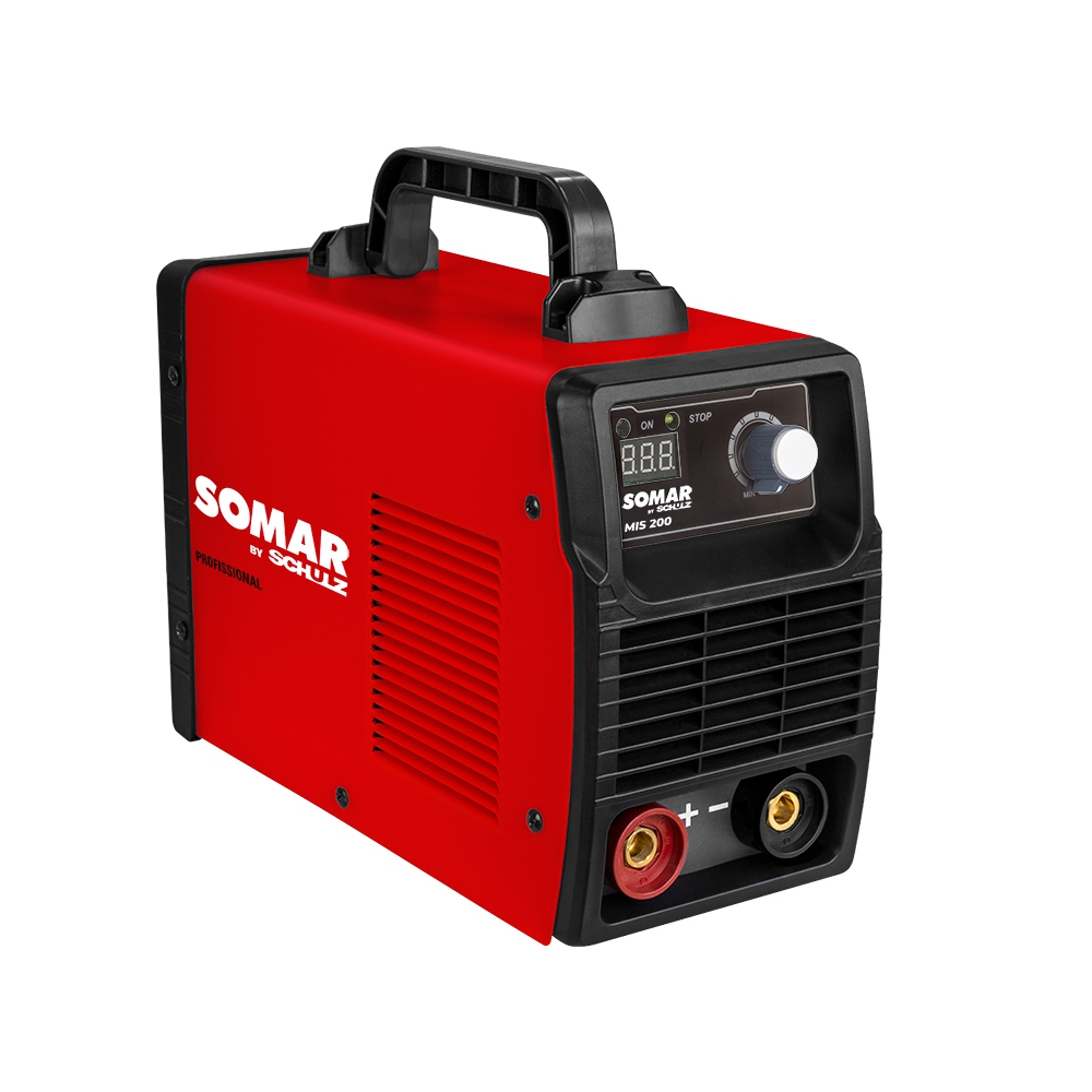 Máquina Inversora de Solda Portátil 220V 8,2kVA 200A Somar MIS 200 Profissional com acessórios