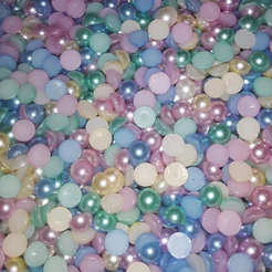 Meia Pérola p/ Colagem 6mm Candy Colors De 500 a 2.500 Peças