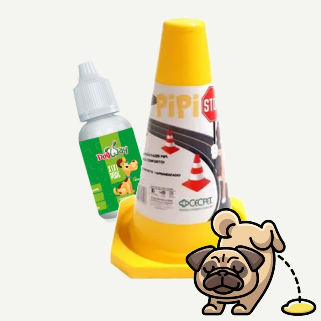 Kit Sanitário Canino Pet Educador Pet Xixi Sim Pode Pipi Aqui Sanitário Cone Fácil Xixi Para Cães Cachorros