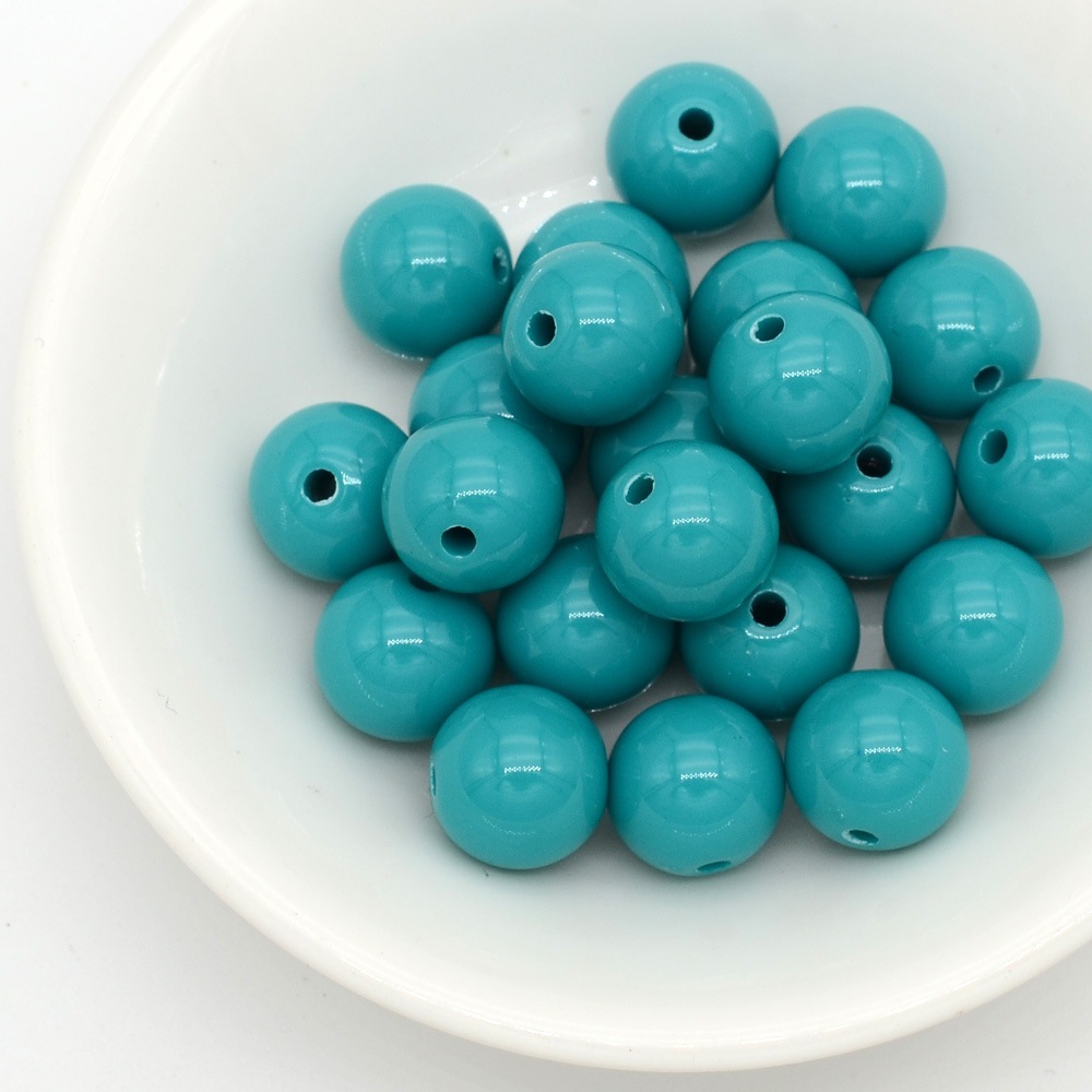 Pérola Leitosa 20MM Furo Passante 20g aprox 21 peças diversas cores